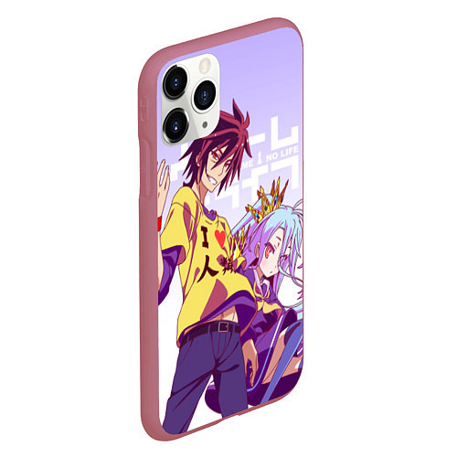 Чехол iPhone 11 Pro матовый No Game No Life / 3D-Малиновый – фото 2