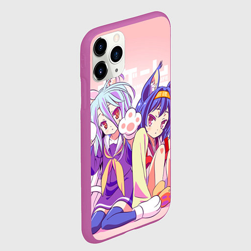 Чехол iPhone 11 Pro матовый No Game No Life / 3D-Фиолетовый – фото 2