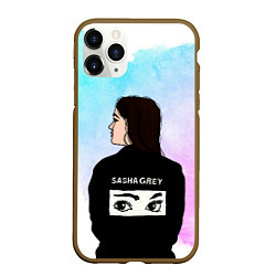 Чехол iPhone 11 Pro матовый Саша Грей Sasha Grey, цвет: 3D-коричневый