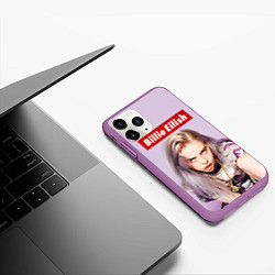 Чехол iPhone 11 Pro матовый Billie Eilish: Bored, цвет: 3D-фиолетовый — фото 2