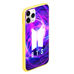 Чехол iPhone 11 Pro матовый BTS: Violet Neon, цвет: 3D-желтый — фото 2