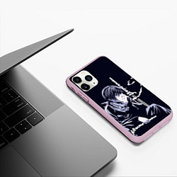Чехол iPhone 11 Pro матовый Бездомный бог, цвет: 3D-розовый — фото 2
