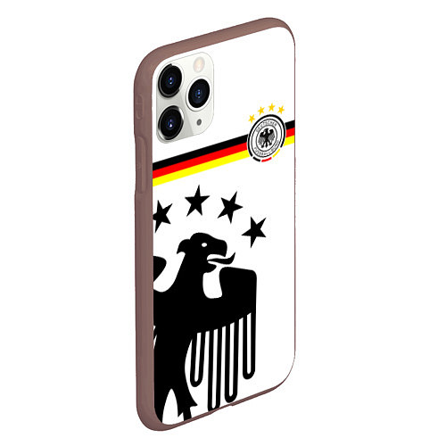 Чехол iPhone 11 Pro матовый Сборная Германии / 3D-Коричневый – фото 2