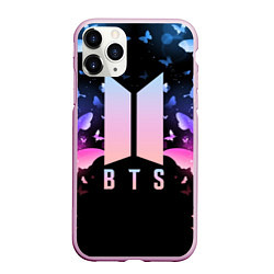 Чехол iPhone 11 Pro матовый BTS: Black Butterflies