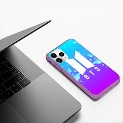 Чехол iPhone 11 Pro матовый BTS: Violet Butterflies, цвет: 3D-фиолетовый — фото 2