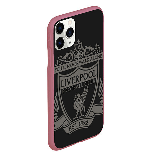 Чехол iPhone 11 Pro матовый Liverpool - Classic Est 1892 / 3D-Малиновый – фото 2