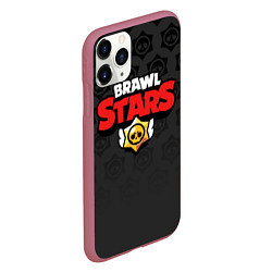 Чехол iPhone 11 Pro матовый Brawl Stars: Black Team, цвет: 3D-малиновый — фото 2