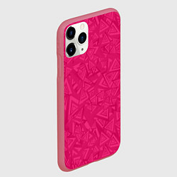 Чехол iPhone 11 Pro матовый Абстракция и фигуры, цвет: 3D-малиновый — фото 2