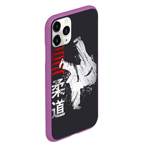 Чехол iPhone 11 Pro матовый Judo Warrior / 3D-Фиолетовый – фото 2