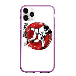 Чехол iPhone 11 Pro матовый Judo: Japan, цвет: 3D-фиолетовый