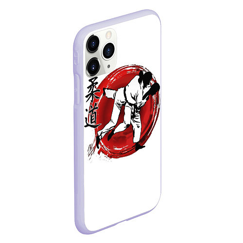 Чехол iPhone 11 Pro матовый Judo: Japan / 3D-Светло-сиреневый – фото 2