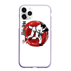 Чехол iPhone 11 Pro матовый Judo: Japan, цвет: 3D-светло-сиреневый