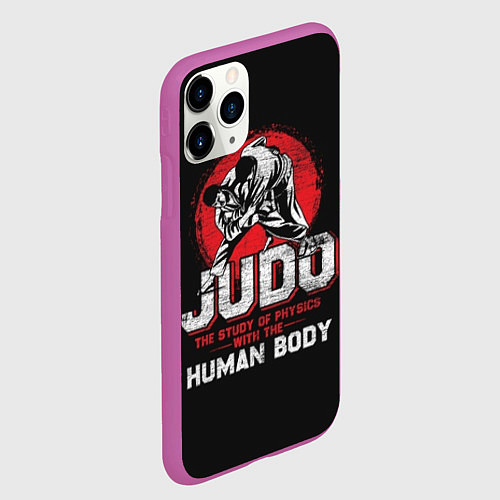 Чехол iPhone 11 Pro матовый Judo: Human Body / 3D-Фиолетовый – фото 2