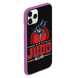 Чехол iPhone 11 Pro матовый Judo is life, цвет: 3D-фиолетовый — фото 2