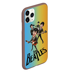 Чехол iPhone 11 Pro матовый The Beatles - world legend, цвет: 3D-коричневый — фото 2