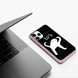 Чехол iPhone 11 Pro матовый ЪУЪ СЪУКА МАТЕМАТИКА, цвет: 3D-розовый — фото 2