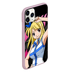 Чехол iPhone 11 Pro матовый Fairy Tail: Lucy, цвет: 3D-розовый — фото 2