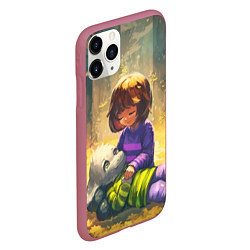 Чехол iPhone 11 Pro матовый Фриск и Азриэль, цвет: 3D-малиновый — фото 2