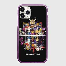 Чехол iPhone 11 Pro матовый Undertale, цвет: 3D-фиолетовый