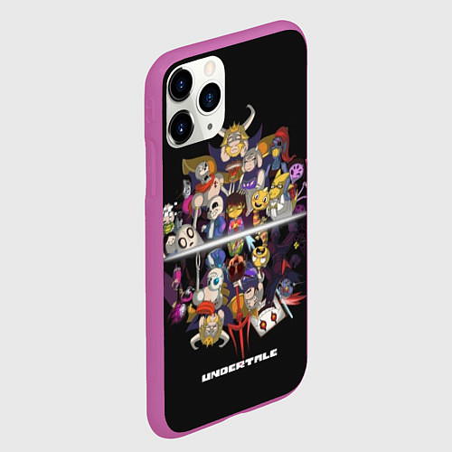 Чехол iPhone 11 Pro матовый Undertale / 3D-Фиолетовый – фото 2