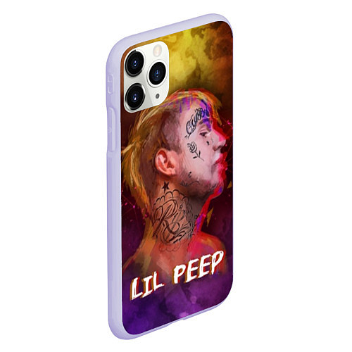 Чехол iPhone 11 Pro матовый Lil Peep ART / 3D-Светло-сиреневый – фото 2