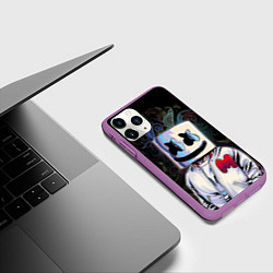 Чехол iPhone 11 Pro матовый Marshmello XXX, цвет: 3D-фиолетовый — фото 2