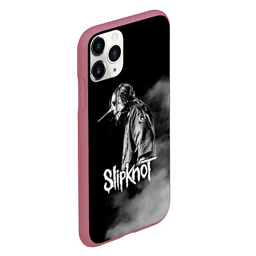 Чехол iPhone 11 Pro матовый Slipknot: Shadow Smoke / 3D-Малиновый – фото 2