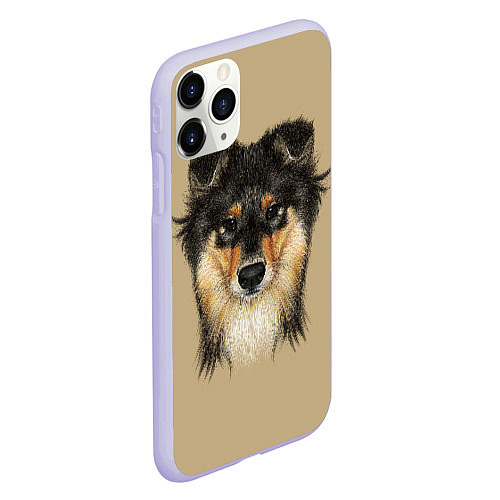 Чехол iPhone 11 Pro матовый Rouge Collie / 3D-Светло-сиреневый – фото 2