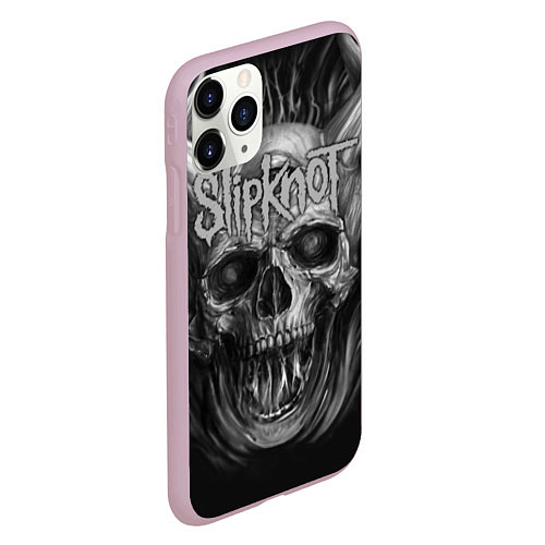 Чехол iPhone 11 Pro матовый Slipknot: Devil Skull / 3D-Розовый – фото 2