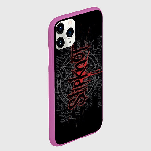 Чехол iPhone 11 Pro матовый Slipknot: Pentagram / 3D-Фиолетовый – фото 2