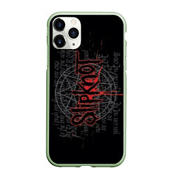 Чехол iPhone 11 Pro матовый Slipknot: Pentagram, цвет: 3D-салатовый