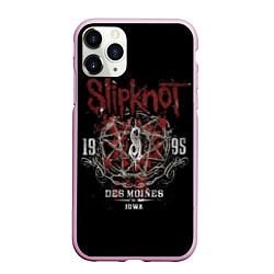 Чехол iPhone 11 Pro матовый Slipknot 1995, цвет: 3D-розовый