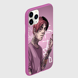 Чехол iPhone 11 Pro матовый Lil Peep, цвет: 3D-фиолетовый — фото 2