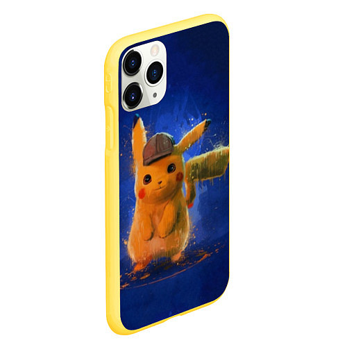 Чехол iPhone 11 Pro матовый Pika Pika / 3D-Желтый – фото 2