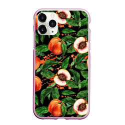 Чехол iPhone 11 Pro матовый Персики, цвет: 3D-розовый