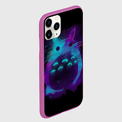 Чехол iPhone 11 Pro матовый Милый Тоторо, цвет: 3D-фиолетовый — фото 2