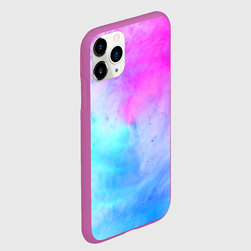Чехол iPhone 11 Pro матовый Неоновое лето / 3D-Фиолетовый – фото 2