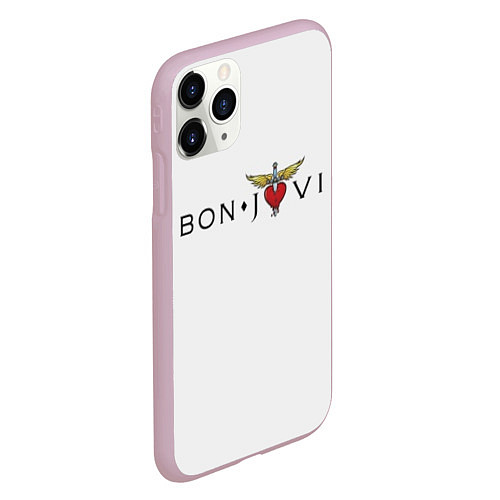 Чехол iPhone 11 Pro матовый Bon Jovi / 3D-Розовый – фото 2