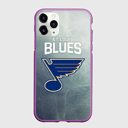 Чехол iPhone 11 Pro матовый St Louis Blues, цвет: 3D-фиолетовый