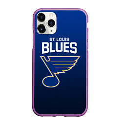 Чехол iPhone 11 Pro матовый St Louis Blues, цвет: 3D-фиолетовый