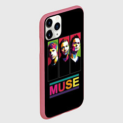 Чехол iPhone 11 Pro матовый Muse pop-art, цвет: 3D-малиновый — фото 2
