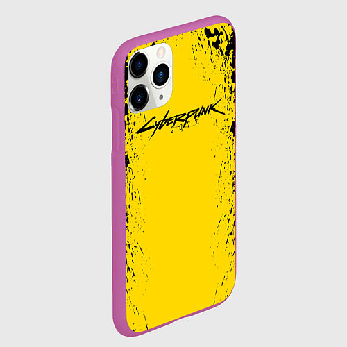 Чехол iPhone 11 Pro матовый Cyberpunk 2077 Samurai logo / 3D-Фиолетовый – фото 2