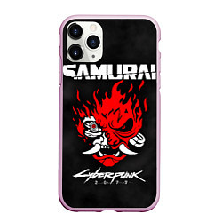 Чехол iPhone 11 Pro матовый Cyberpunk 2077: Samurai, цвет: 3D-розовый