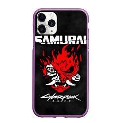 Чехол iPhone 11 Pro матовый Cyberpunk 2077: Samurai, цвет: 3D-фиолетовый