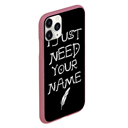 Чехол iPhone 11 Pro матовый Your name / 3D-Малиновый – фото 2