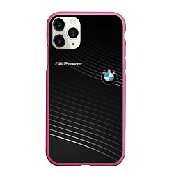 Чехол iPhone 11 Pro матовый BMW, цвет: 3D-малиновый