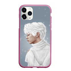 Чехол iPhone 11 Pro матовый Stray Kids, цвет: 3D-малиновый