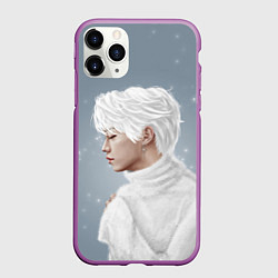 Чехол iPhone 11 Pro матовый Stray Kids, цвет: 3D-фиолетовый