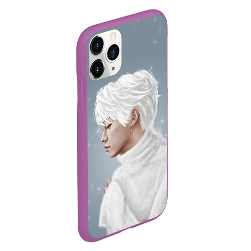 Чехол iPhone 11 Pro матовый Stray Kids / 3D-Фиолетовый – фото 2