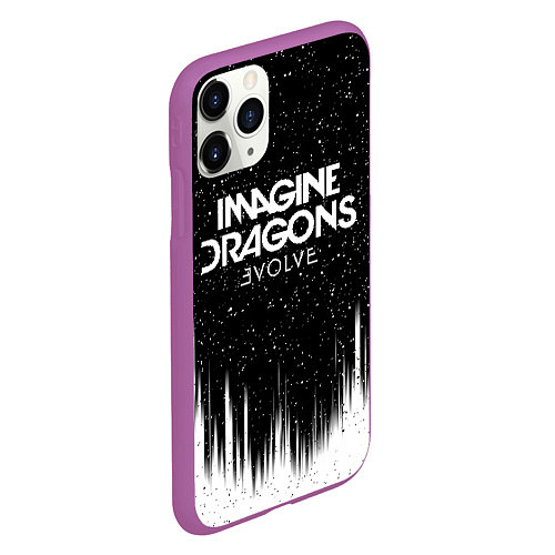 Чехол iPhone 11 Pro матовый IMAGINE DRAGONS / 3D-Фиолетовый – фото 2